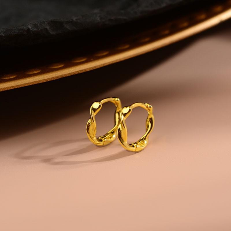 Дренажные серьги-кольца Мебиуса Женские витые серьги-гвоздики Серьги с темпераментом высокого качества Торговое место высокого качества