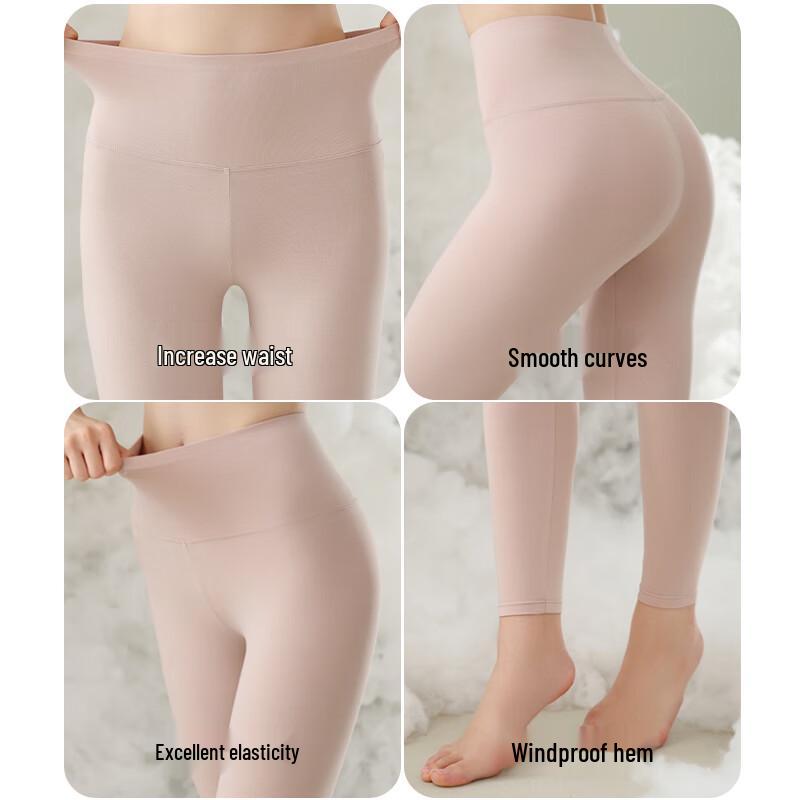 LANGSHA Women's High-Waist Antibacterial Cotton Thermal Leggings