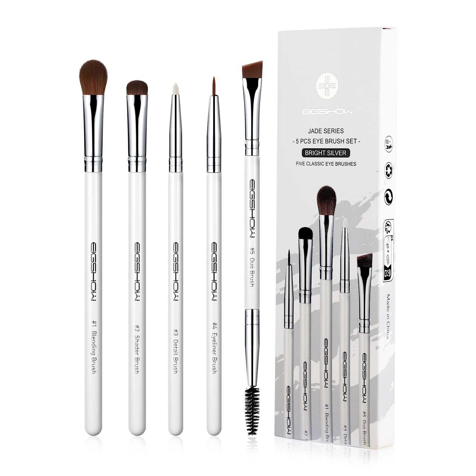 

EIGSHOW 5-piece eye makeup brush set, eyeliner brush, eyebrow brush, eyeshadow brush set