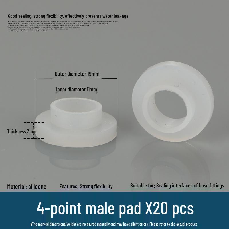 4-Minute Water Heater Seal: Silicone and Rubber Gaskets for Shower, 6-Point Inlet Pipe, 1-Inch Water Meter