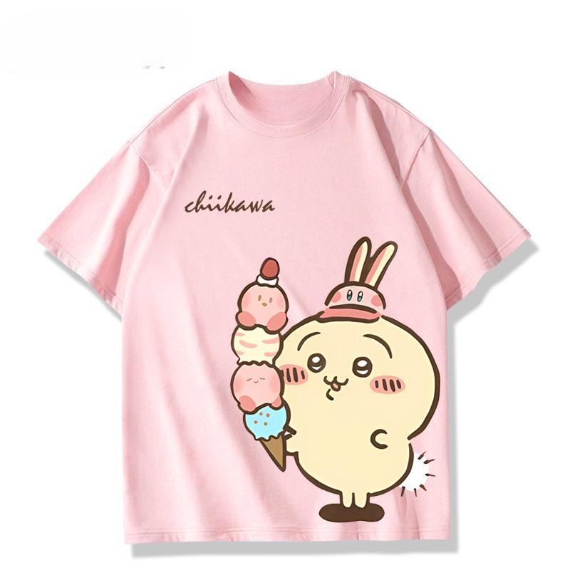 2026 Chiikawa X Kirby T-Shirt — Comfortable and Breathable; Blending "Insta-style" and Y2K Aesthetics