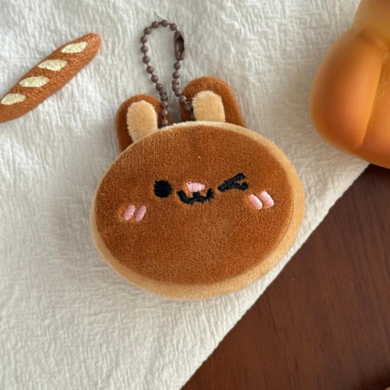 Cute Cartoon Animal Fish Bear Dog Plush Keychain Pendant Decorative Soft Stuffed Doll Toy Keyring Backpack Pendant Decoration