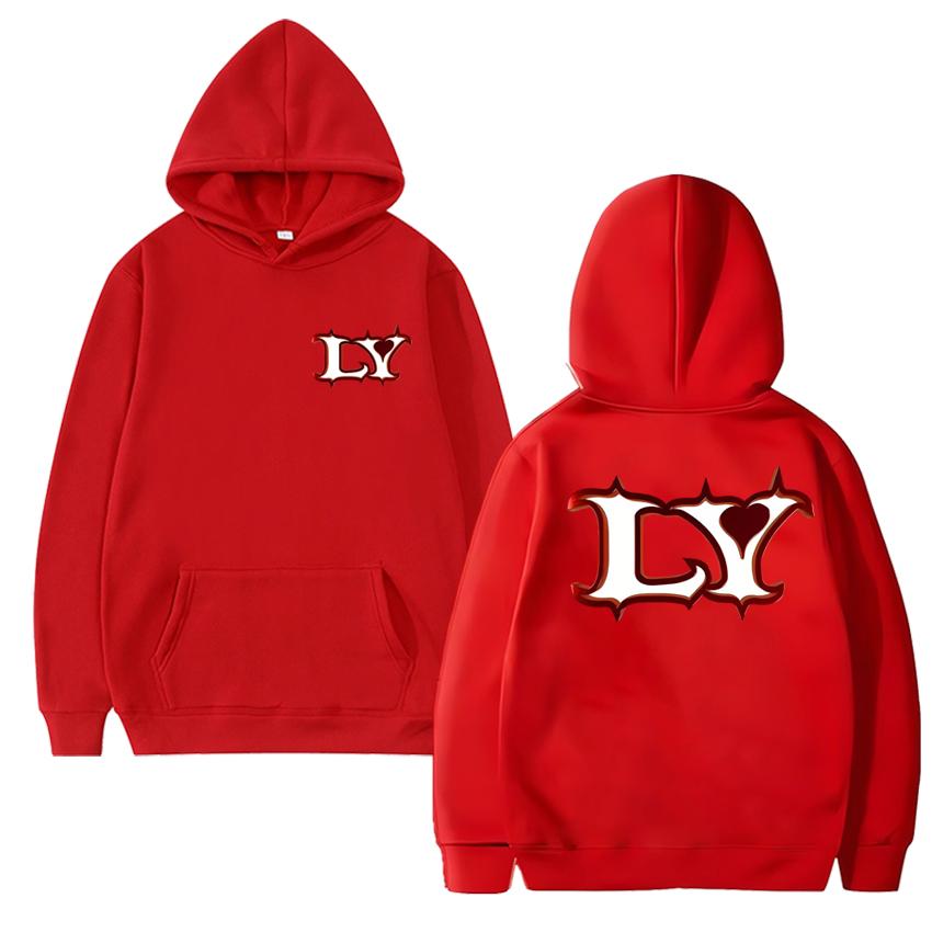 

Hot Singer LOLA YOUNGT Double Sided Logo printed Hoodie New Men women fashion Y2k pullover Unisex Fleece Long sleeve Sweatshirt S