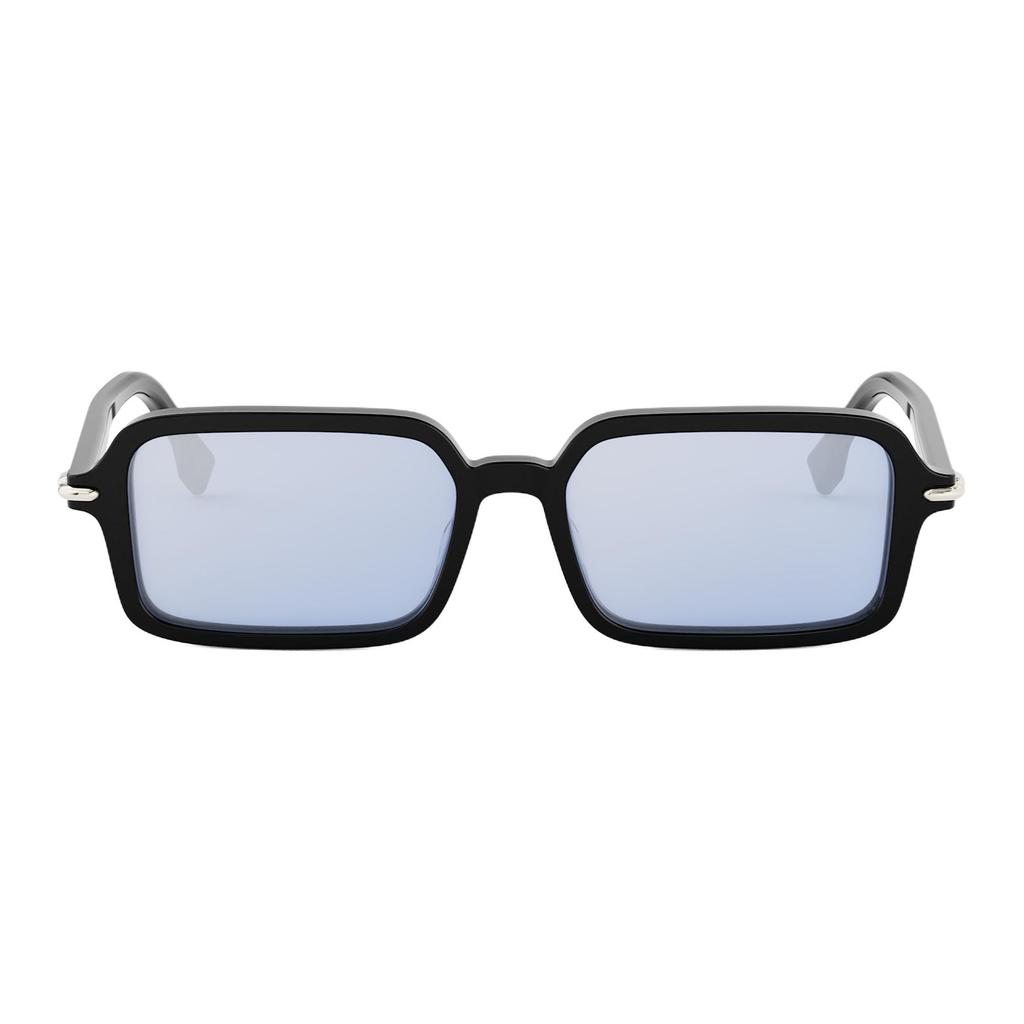 Fendi Logo Acetate Square Sunglasses Unisex sunglasses Black FE40174F_01X