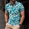 Men's Summer Leisure Culture Breathable Short Sleeved Shirt Top