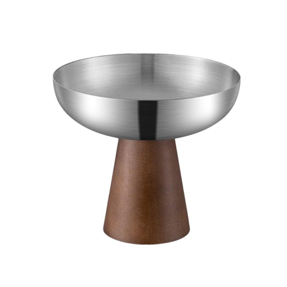 

Large-caliber Ice Cream Cup Wood Handle Fruit Salad Bowl Durable Goblet Dessert Shop 100 ML срібний