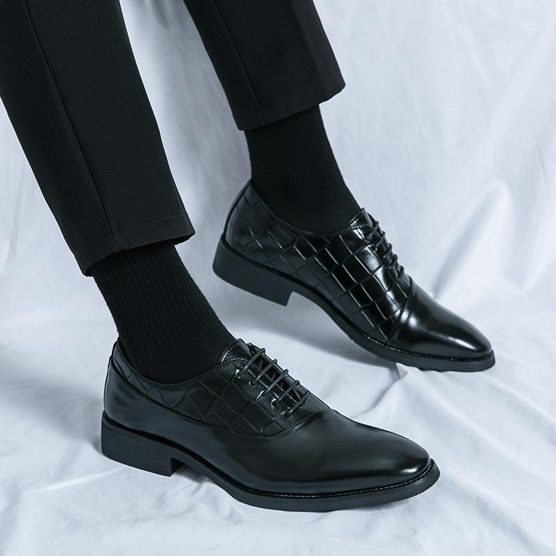 Men's Shoes Large Size New Leather Shoes Fashion British Style Casual Leather Shoes Trend Business Dress Shoes