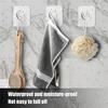 10-Pack No-Drill Adhesive Hooks Solid Plastic Anti-Skid Seamless For Bathroom/Kitchen