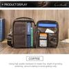 Black Angel Head Leather Passport Boarding Pass Storage Men's Shoulder Bag Multi Functional Genuine Crossbody