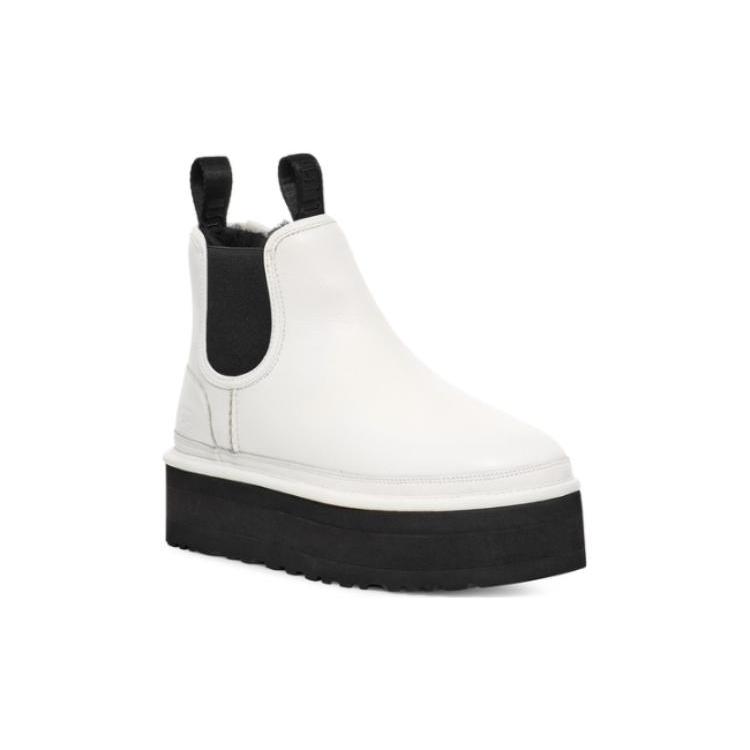 UGG Neumel Platform Chelsea Boot 'Pebbled White' Women's 1130533-PDWH