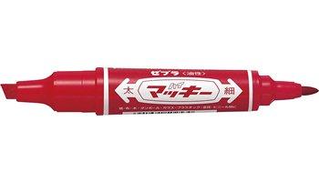 Zebra Hi-Mackie Oil-Based Pen, Red, B-MO-150-MC-R