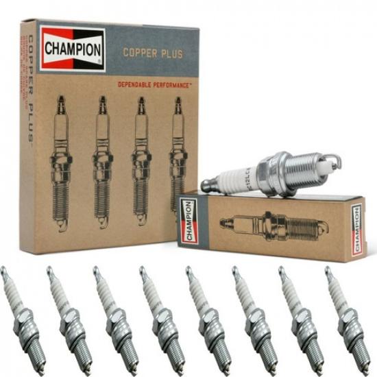8 Champion Copper Spark Plugs Set for DODGE D150 1986-1991 V8-5.2L