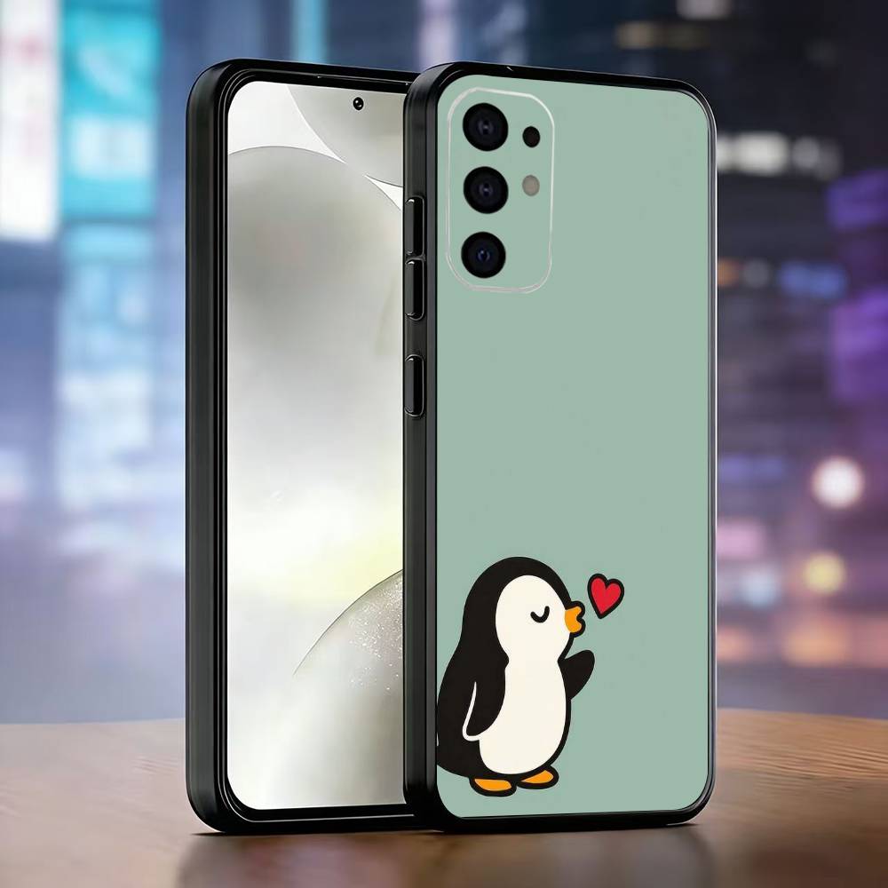 Pinguin Kawaii Niedlich Cartoon Handyhülle Für Samsung S25,S24,S21,S22,S23,S30,Ultra,S20,Plus,Fe,Weiche Silikon Schwarze Abdeckung