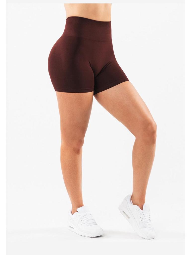 Pantaloni scurți de yoga fără cusături cu talie înaltă: Pantaloni de fitness Peach Lift pentru femei