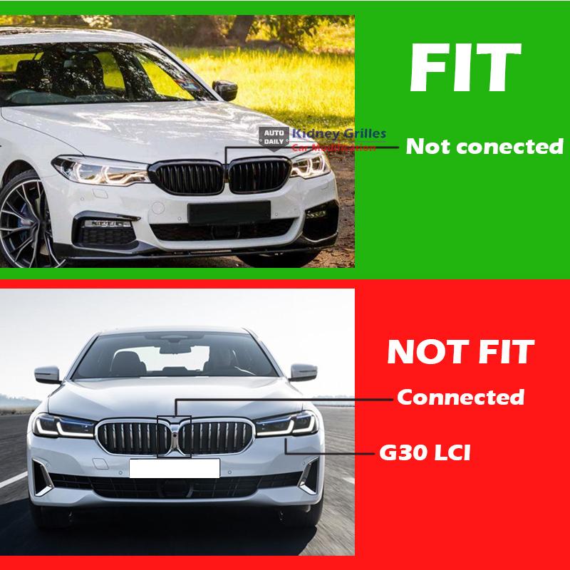Mriežka na obličky Predný nárazník Závodná mriežka vhodná pre BMW radu 5 G30 G38 525I 530I 540I 550I 2017- Performance Style