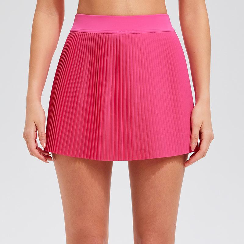 Organ Pleated Tennis Skirt for Women Fake Two-piece Anti-exposed Sports Fitness Badminton Skirt Golf Skirt Summer Suit