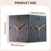 Double Sided Corner Wall Clock Non Ticking Modern Housewarming Gift Decorative with Light for