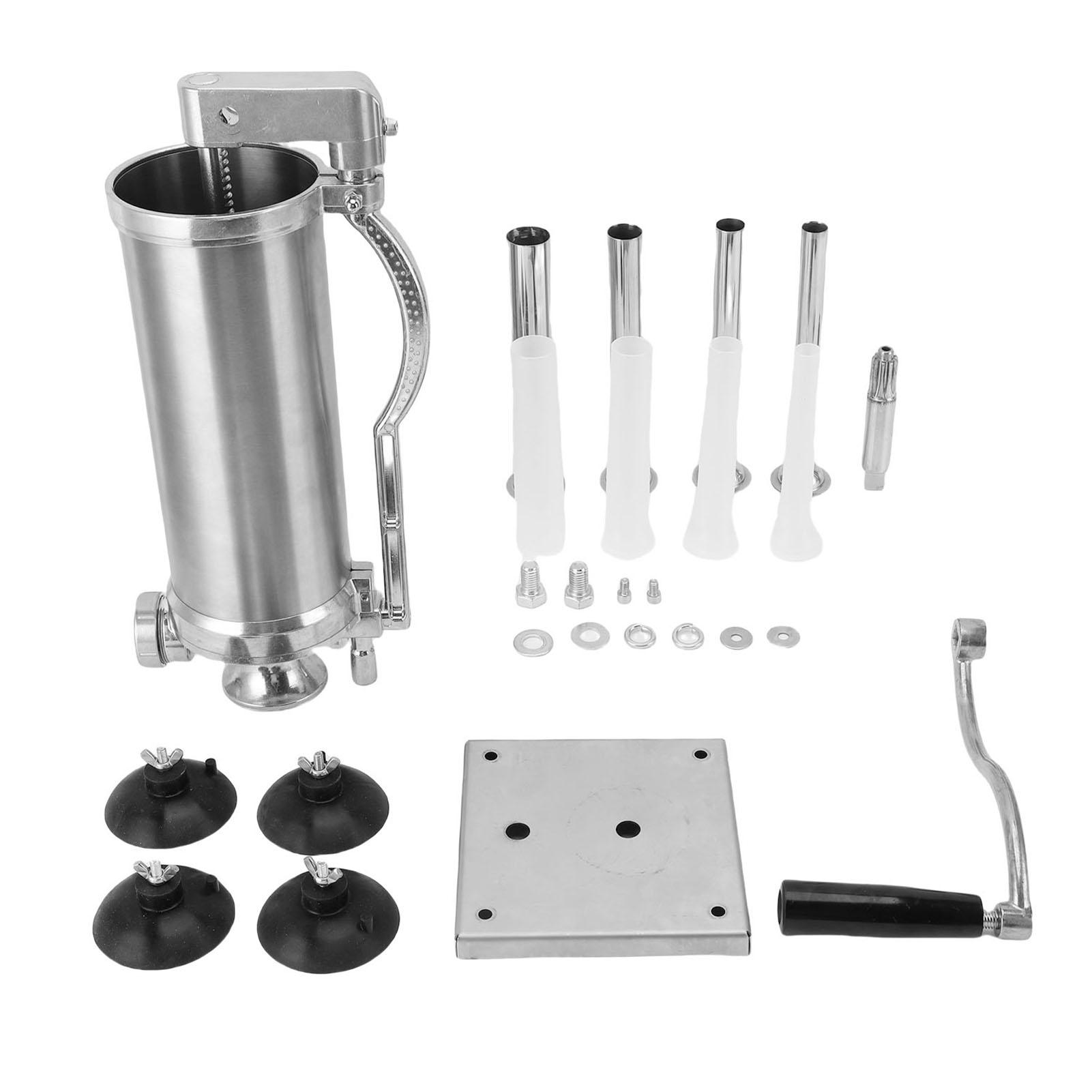 Konnwei Sausage Stuffer High Efficiency 3L Stainless Steel Manual Sausage Filling Machine For Home Restaurant