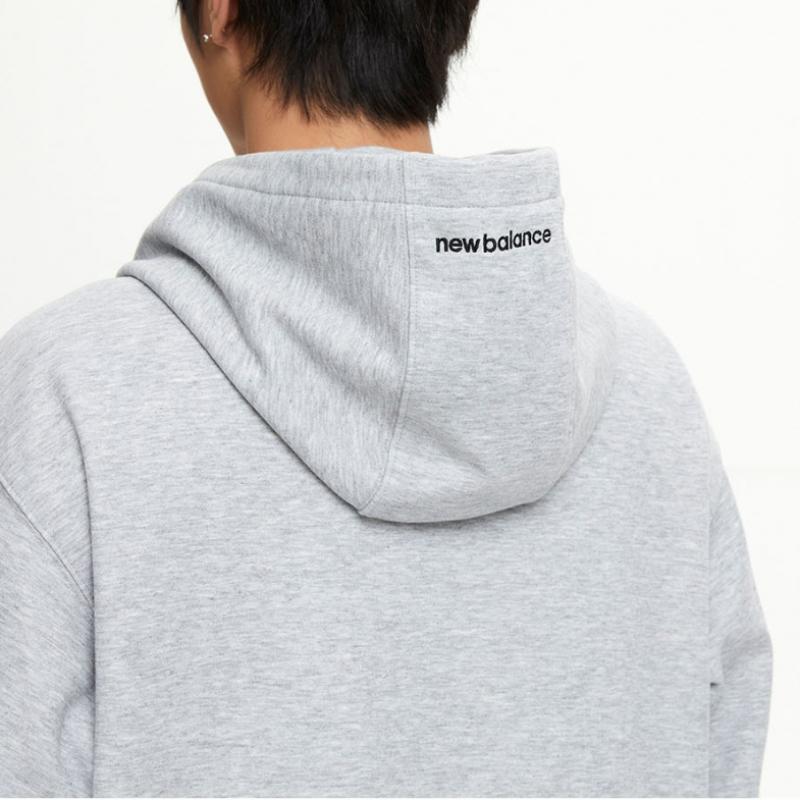 New Balance Nbn0f11203 Uni Essential Small Logo Hoodie Grau