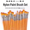 Boyi Xuan 5-Piece Wooden Handle Nylon Brush Set for Gouache, Acrylic, and Oil Painting