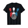Distressed Bowling T Shirt For Unisex Pins And Ball Vintage Breathable Designer Clothes Stylish Casual Homme Fashion