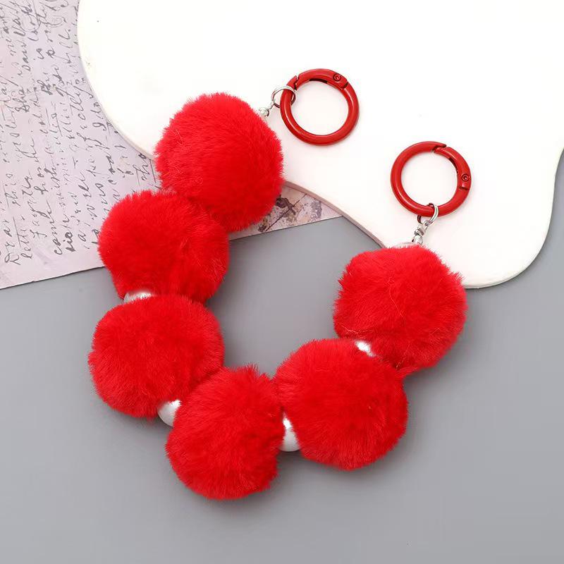 Yi Lian Autumn/Winter Beaded Tassel Handbag & Phone Case with Short Wrist Strap for Women