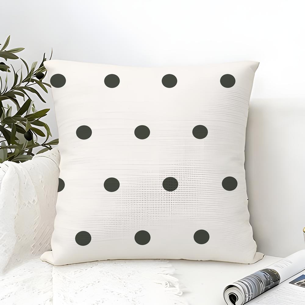 Vintage Classic Polka Dots Pillow Case Linen Pillow Case Sofa Home Decor Cushion Cover Cushion Cove
