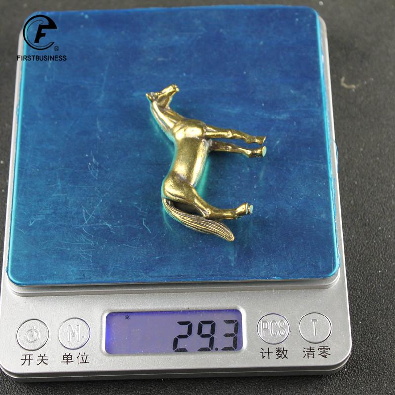 

Antique Bronze Solid Long Tail Horse Figurines Miniatures Feng Shui Ornaments Copper Zodiac Animal Mini Desk Decorations Crafts