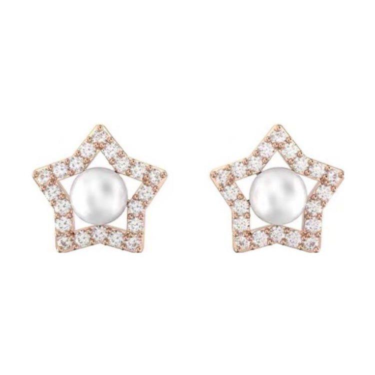Swarovski Stella Personalized Design Gold-Plated Earrings Women earrings 5645465 Box (Random Color)