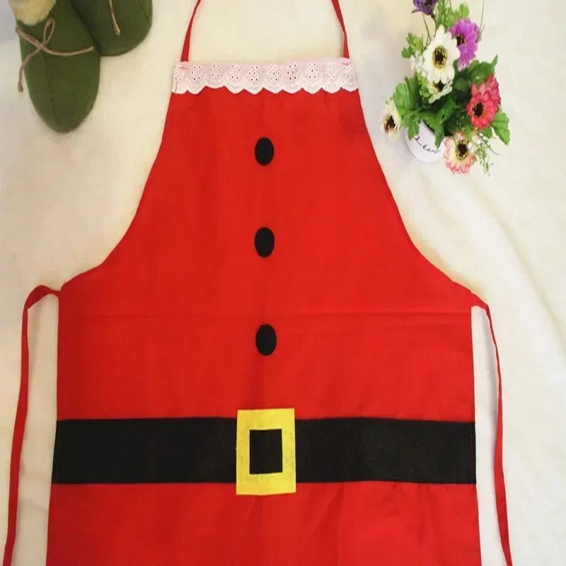 1-10PCS Christmas Apron Holiday Kitchen Clothing for Family Party Cooking and Baking Decorative Christmas Accessories
