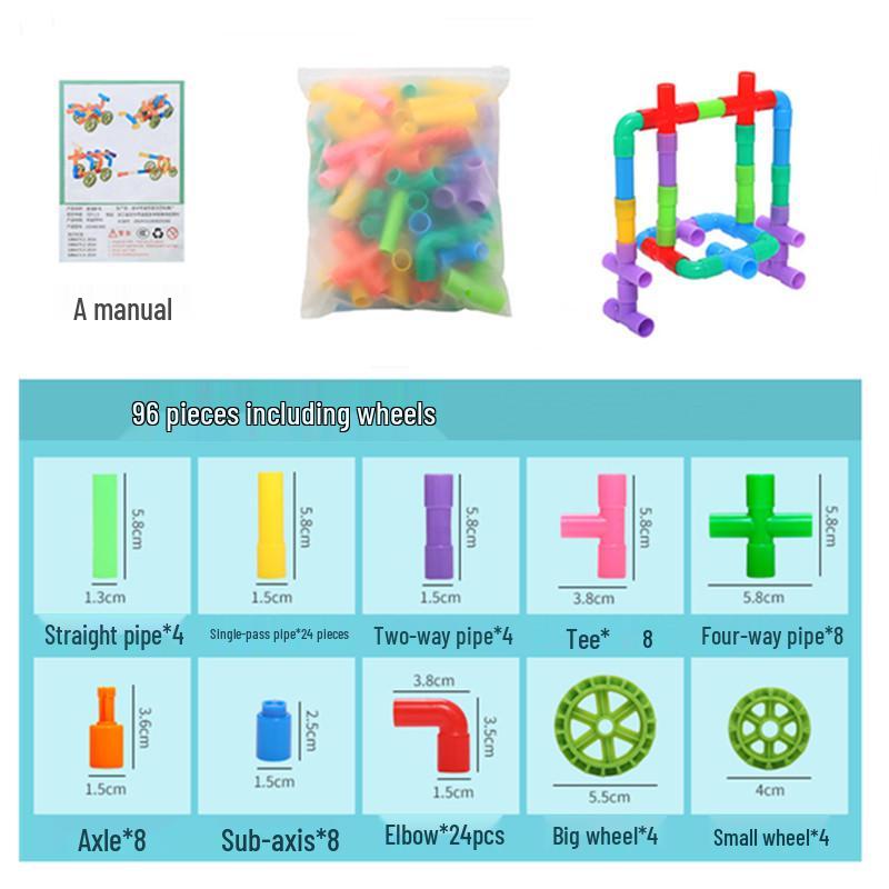 Kids' Plumbing Play Set: Interlocking Water Pipe Building Blocks for Toddlers
