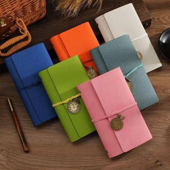 Vintage Thick Paper Journal Notebook Faux Leather White 1 Pc