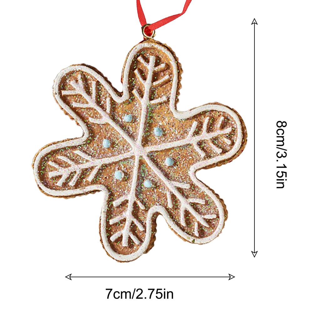 Christmas Gingerbread Ornaments Resin Christmas Pendant Cute Cartoon Ornaments Resin Christmas Tree Fireplace Ornaments Holiday