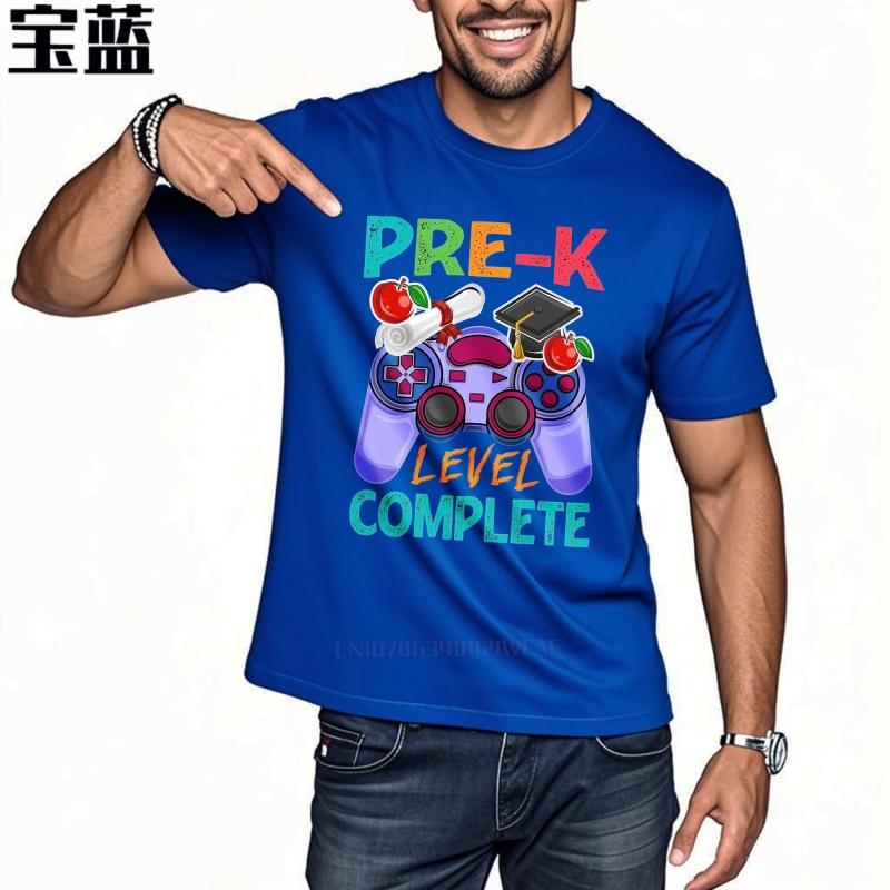 men brand tshirt Vintage summer For man t shirt Pre K Level Complete Game Controller Short Sleeve Long sleeve Oneck Top tees