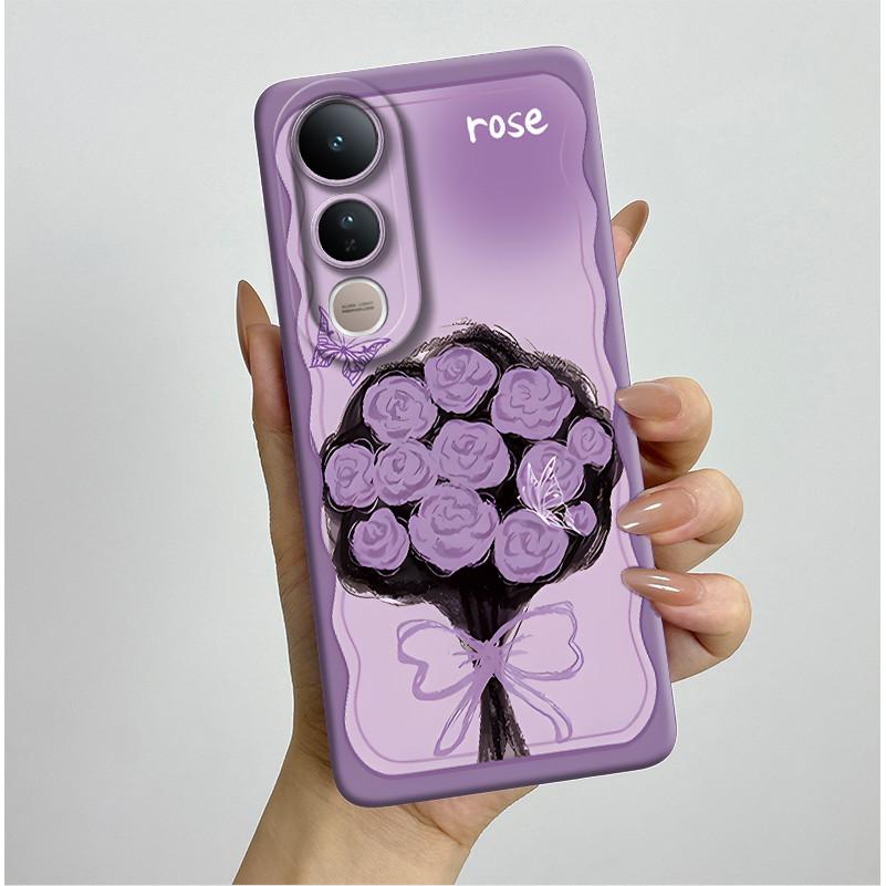 For Vivo V50 Lite 5G Phone Case Aesthetic Luxury Soft Silicone Shockproof Camera Lens Protective Back Covers Anti Slip Fundas