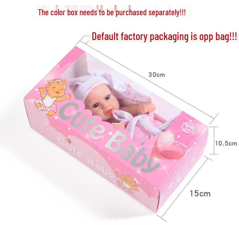 30cm Silicone Reborn Baby Doll - Soft Sleep Companion & Child Role-Playing Toy