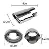 Srasakan Car Muffler Cutter, Straight Type, 2.5 Inch Diameter, Exhaust Tip, Stainless Steel, Diagonal