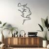 Silhouette Cat Metal Wall Art, 3D Shadow Effect Home Decor, Housewarming Valentine Gift for Cat Lovers