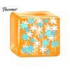 Luminous Cube Sensory Toy Ice Stress Relief Toy, Glow-in-the-Dark Snowflake Filled Cube, Clear Adults and Kids