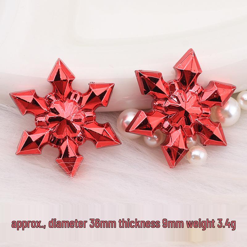 

UV-Plated Solid Color Snowflake Beading Kit: DIY Phone Case Pendant & Car Charm Beads