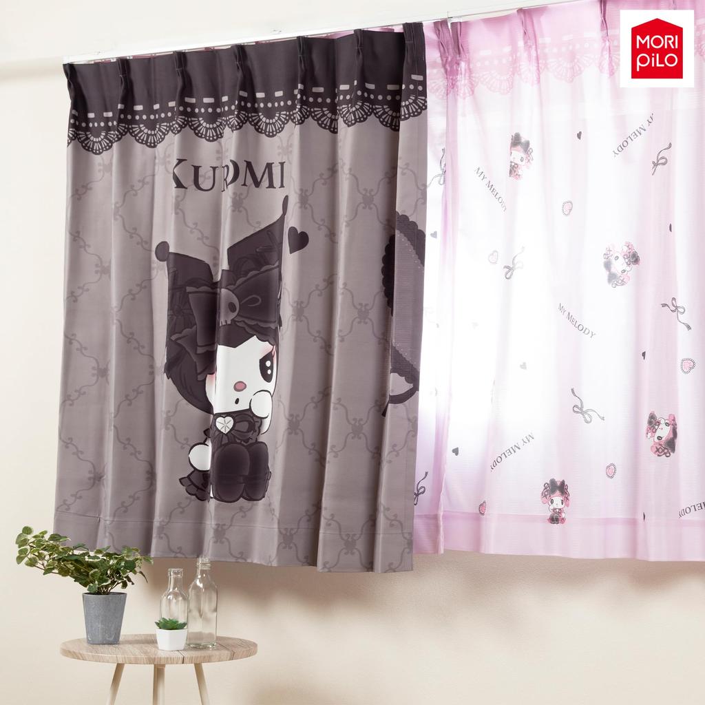 MORIPiLO Sanrio Blackout Curtains My Melody Kuromi Pattern Connecting Single Picture Art 100cm x 110cm Length Set Washable Cute Goods sanrio Midnight