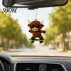 Stress Relief Craft DIY Highland Cow Beading Kit, Cute 3D Bead Pendant Handmade Ornaments with Colorful Beads And Instructions, Beadwork Kit