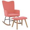 Day and Night - Day and Night Rocking Chair with Pink Velvet Footrest