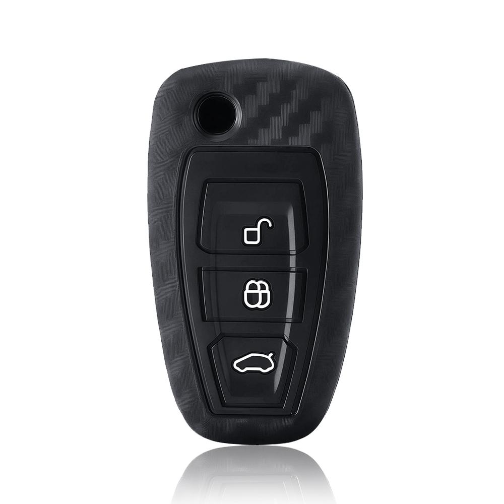 

3 Button Silicone Car Remote Key Fob Cover Case For Ford Ranger C-Max S-Max Focus MK3 Galaxy Mondeo Transit Tourneo Custom чёрный