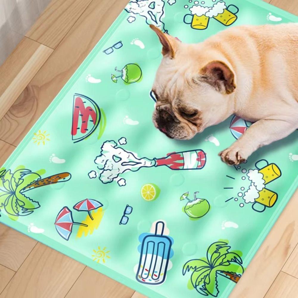 Cool Pet Cooling Mat Ice Gel Dog Cold Bed Mat Summer Blanket Pet Ice Cushion  For Small Big Dogs