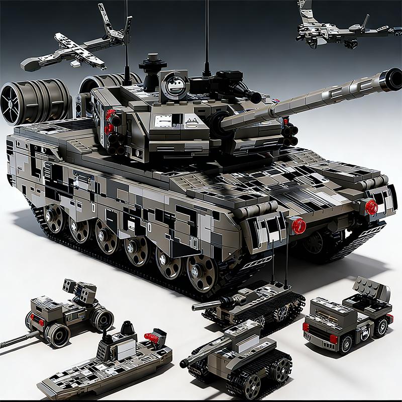 Army-Inspired Armored-Vehicle High-Standard Construction Building-Bricks Collection Kit First-Class 8 In Premium-Quality 1 Premium-Quality Main