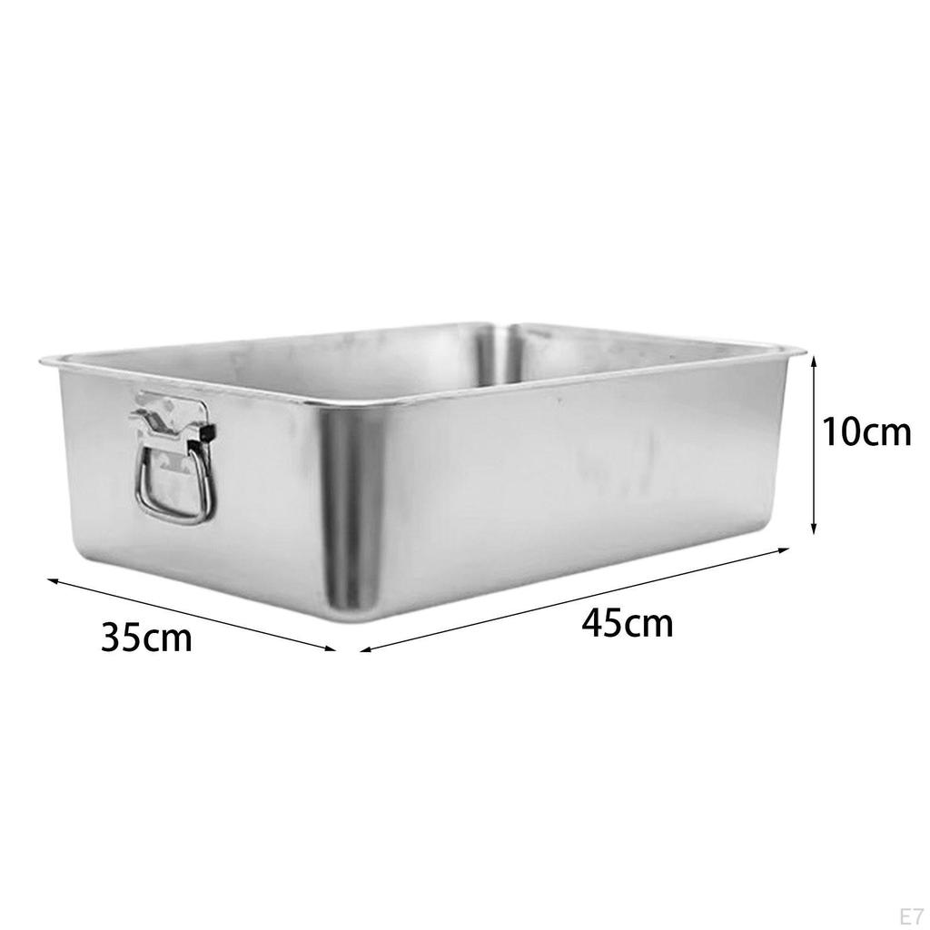 Stainless Steel Cat Litter Box with Handle