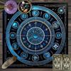 1 stuk Tarotkaart tafelkleed, mystiek runen astrologie altaarkleed, heksenhut decoratie tafelkleed, kaartspel tafelkleed