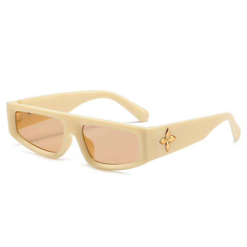 European and American Internet celebrity model rice nail sunglasses leaf legs men and women hip hop wind sunshade glasses fashion cat eye sunglasses