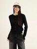 Women's Knitted Cable Cardigan: Solid Color, Round Neck, Versatile Casual Top for Autumn/Winter